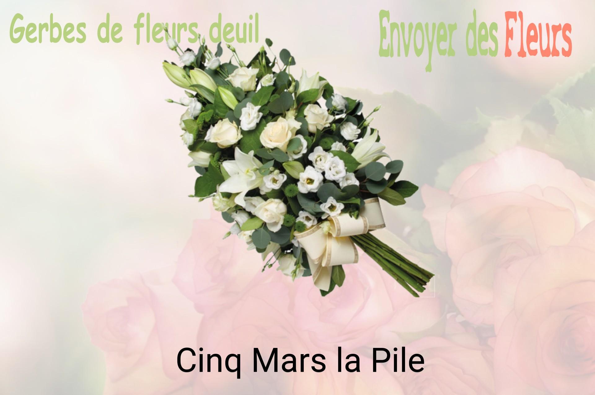 Gerbe de fleurs de deuil livrée à Cinq-Mars-la-Pile